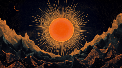 Abstract Sun Icon