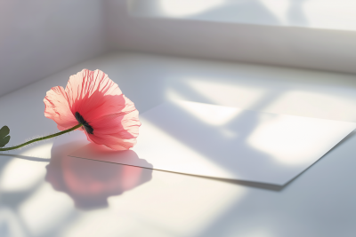 Delicate Poppy on Paper