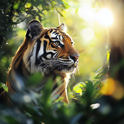 Solitary Tiger in the Jungle
