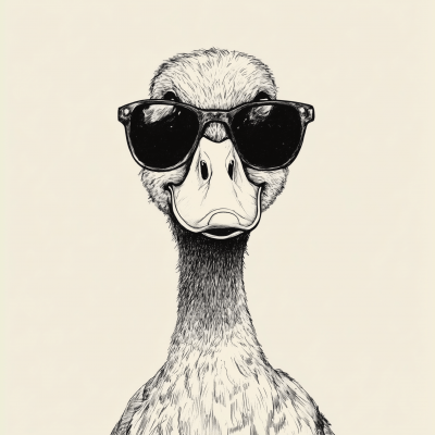 Duck Face with Sunglasses