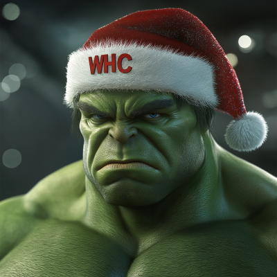 Hulk in Santa Hat