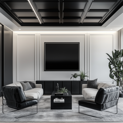 Elegant Black Chauffeured Ceiling