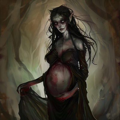 Corrupted Pregnant Elf
