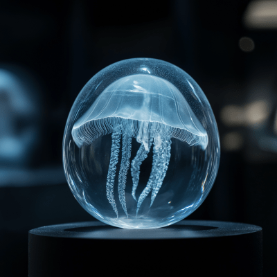 Serene Jellyfish in the Deep