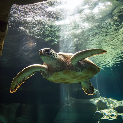 Big Turtle Underwater