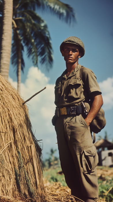 US Marine in the Philippines 1940s