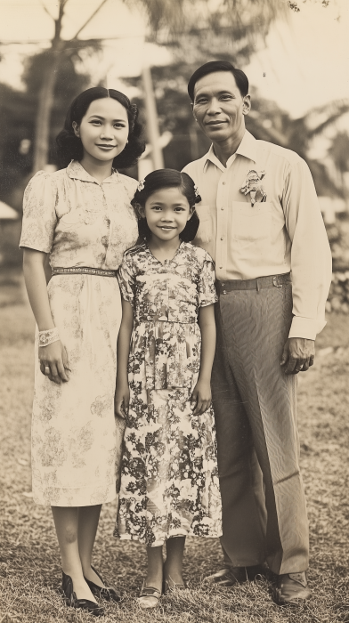 Traditional Filipino Family Portrait