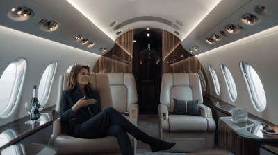 Luxury Private Jet Interior