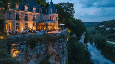 Chateau de la Roche Guyon by Night