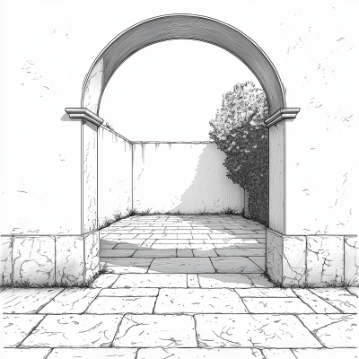 Minimalist Archway Illustration