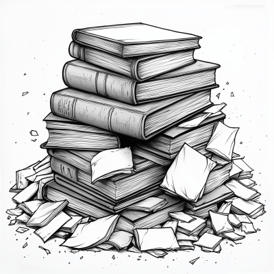 Minimalist Stack of Books