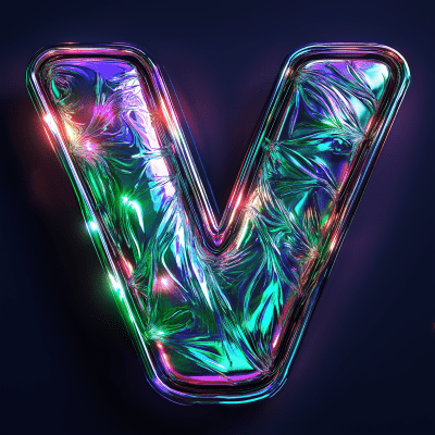 Neon Graffiti Holographic Sticker