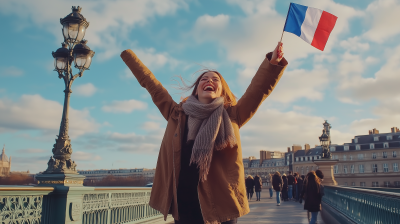 Laughing Influencer on London Bridge