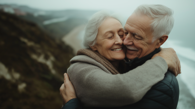 Sweet Couple on a Cliff