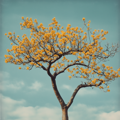 Tree with Yellow Flowers