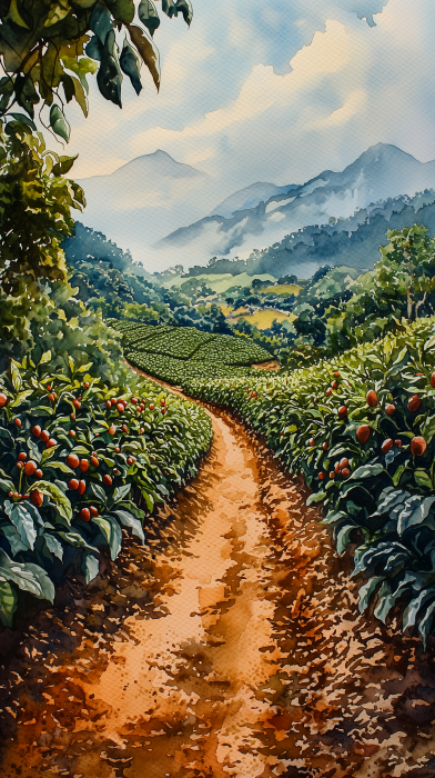 Coffee Fields in Colombia