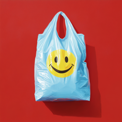 Smiley Grocery Bag