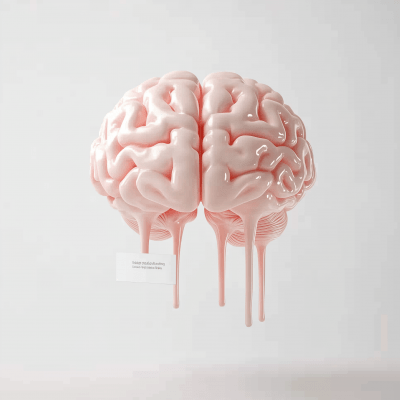 Floating Brain Illustration