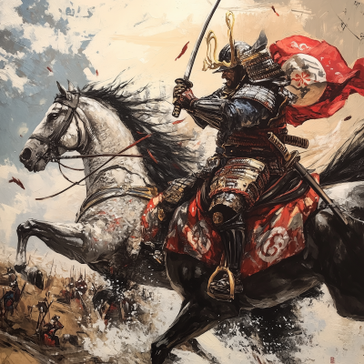 Samurai Duel on Horseback