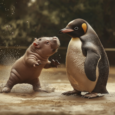 Hippo vs Penguin Faceoff