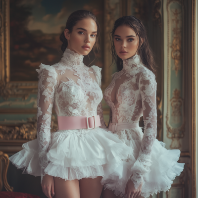 Elegant Fashion in Rococo Style