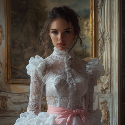 Elegant Fashion in Rococo Setting