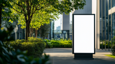 Blank Totem Sign in Business Park