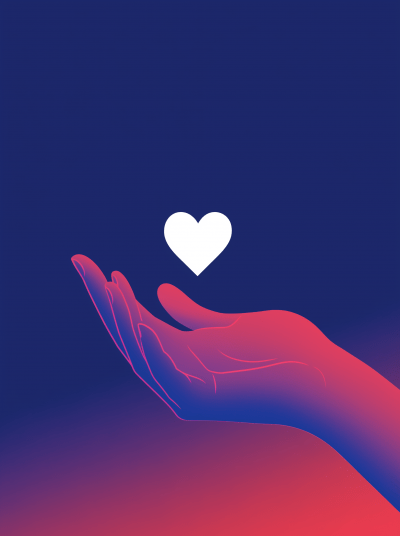 Hand Holding Heart Illustration