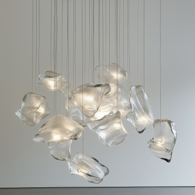 Organic Glass Chandelier