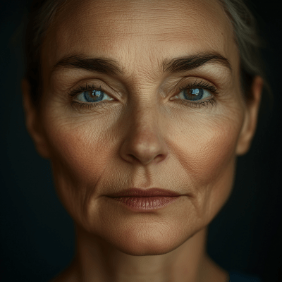 Hyper Realistic Portrait of a Middle Aged Woman