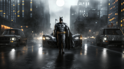 Batman Exiting the Car