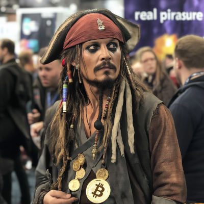 Pirate at a Crypto Conference