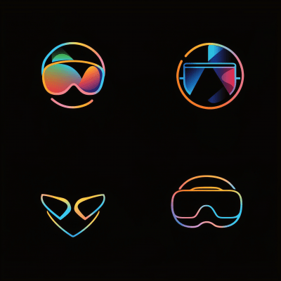 Virtual Reality Logo Set