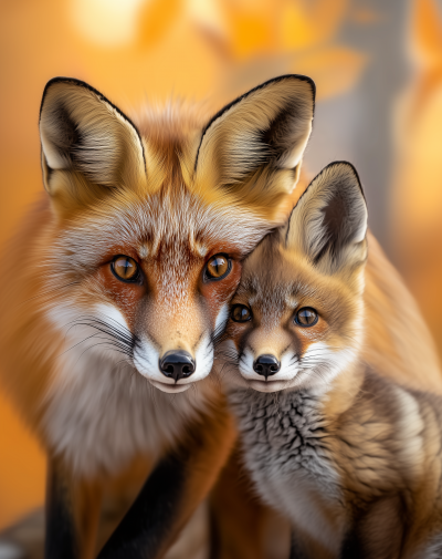 Mother Fox and Cub