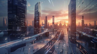 Futuristic City at Dawn