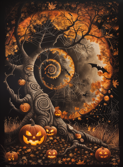 Halloween Fibonacci Poster