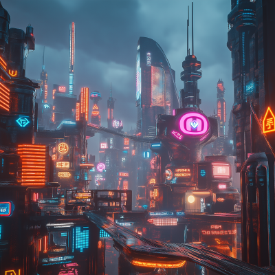 Futuristic Cyberpunk City