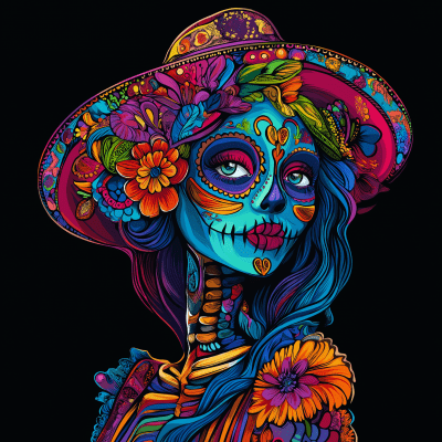 Vibrant Catrina Illustration