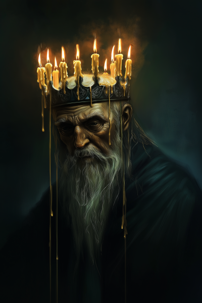 Old Man with Candle Crown