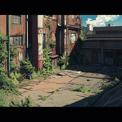 Abandoned Industry in Anime Style