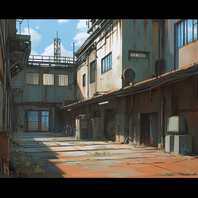 Abandoned Industry Anime Environment