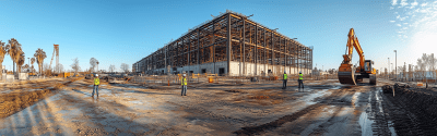 Construction Site under Clear Sky