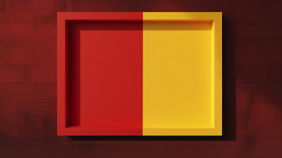 Abstract Red and Yellow Frame