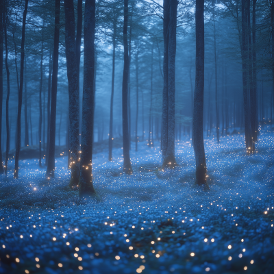 Enchanted Forest Under Moonlight