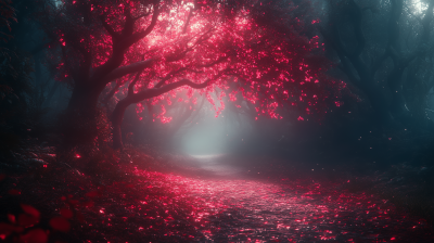 Magic Dark Autumn Background