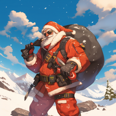 Santa in the Snow