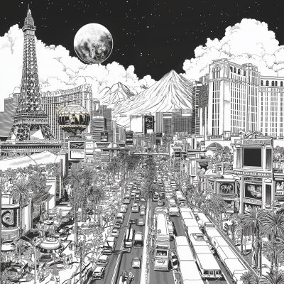 Psychedelic Las Vegas Strip