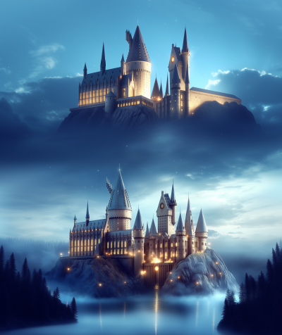 Hogwarts Castle at Night