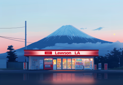 Lawson Convenience Store at Night