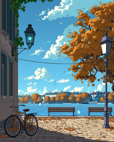 Peaceful Park Illustration